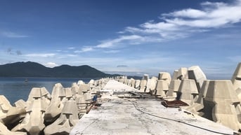 Dự án đê chắn sóng cảng Chân Mây giai đoạn 2 dự kiến sẽ về đích trước 8 tháng so với kế hoạch