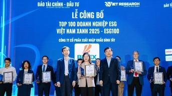 BITEX ទទួលបានកិត្តិយសជា "សហគ្រាស ESG បៃតងកំពូលទាំង 100 នៅវៀតណាមឆ្នាំ 2025"