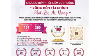 Agribank Cần Thơ triển khai chương trình Tiết kiệm dự thưởng "Vững bền tài chính - Phát lộc an khang"