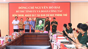 Bí thư Tỉnh ủy Cà Mau thăm, khảo sát Ban chỉ huy Phòng thủ khu vực 1 - Bạc Liêu