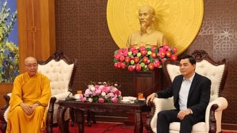 Ban Trị sự GHPGVN tỉnh Lâm Đồng chào xã giao Thường trực Tỉnh ủy
