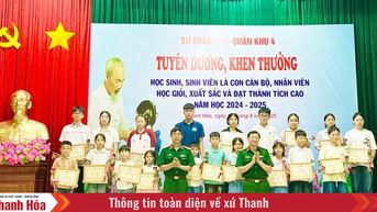 Khen thưởng con cán bộ, nhân viên Sư đoàn 341 đạt thành tích cao  trong học tập