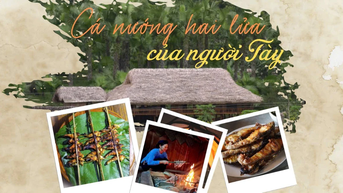 Cá nướng hai lửa của người Tày