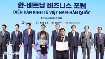 TTXVN trao đổi Thỏa thuận hợp tác nghiệp vụ với hãng thông tấn Yonhap