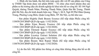 Ngừng ngay kinh doanh, sử dụng 5 mỹ phẩm trên toàn quốc