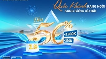 Mừng Quốc khánh 2/9, nhận hoàn tiền lên đến 2,9 triệu đồng cùng Sacombank