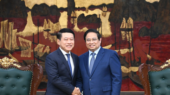 [Ảnh] Thủ tướng Phạm Minh Chính tiếp Phó Thủ tướng, Trưởng Ban Cải cách doanh nghiệp Lào