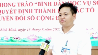 Xã Bình Minh phát động phong trào 'bình dân học vụ số'