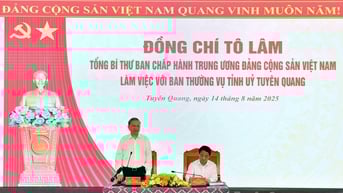 Tổng Bí thư Tô Lâm làm việc với Ban Thường vụ Tỉnh ủy Tuyên Quang
