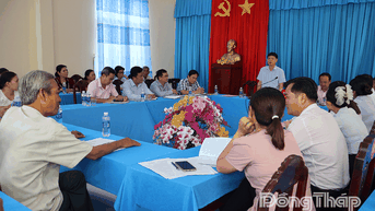 Đoàn kiểm tra, giám sát Hội đồng quản trị Ngân hàng Chính sách xã hội làm việc tại xã Bình Ninh