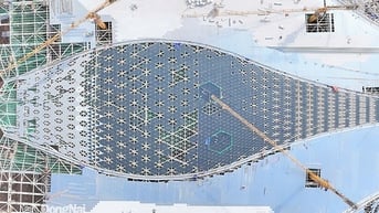 [Chùm ảnh] Chiêm ngưỡng mái kính skylight dần thành hình ở nhà ga 35 ngàn tỷ đồng Sân bay Long Thành