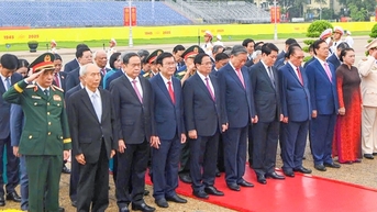 Lãnh đạo Đảng, Nhà nước vào Lăng viếng Chủ tịch Hồ Chí Minh và dâng hương tưởng niệm các anh hùng liệt sĩ