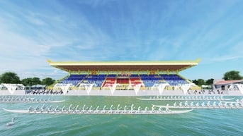 Khởi công dự án Kè chống sạt lở bờ sông Láng Thé kết hợp khán đài đua ghe ngo