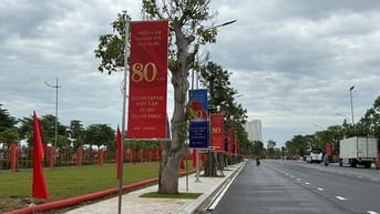 Nhiều tuyến đường dẫn vào Triển lãm Thành tựu đất nước rực rỡ cờ hoa, pano