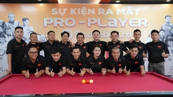 Trần Quyết Chiến cùng “dàn sao” Billiards Việt Nam ấn tượng về bảng điểm thông minh 9Scoreboard