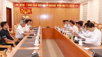 Đoàn công tác của Tập đoàn Công nghiệp - Năng lượng Quốc gia Việt Nam làm việc với UBND tỉnh Lai Châu