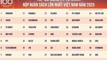 100 doanh nghiệp tư nhân dẫn đầu PRIVATE 100 nộp ngân sách 244.400 tỷ đồng