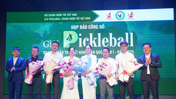 Triệu Cầu lông và dàn sao doanh nhân đổ bộ giải Pickleball Doanh nhân trẻ toàn quốc 2025