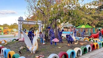 Tiểu đoàn 458 hỗ trợ Trường Mầm non Căn cứ Cam Ranh chuẩn bị năm học mới