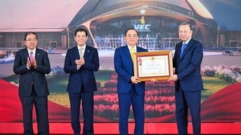 Tập đoàn Vingroup nhận Huân chương lao động hạng Nhất vì có thành tích đặc biệt xuất sắc trong việc triển khai xây dựng Trung tâm Hội chợ Triển lãm Quốc gia