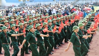 13 khối quần chúng, nghệ thuật hợp luyện chuẩn bị cho Lễ diễu binh, diễu hành Kỷ niệm 80 năm Quốc khánh