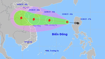 Áp thấp nhiệt đới đã vào Biển Đông, hôm nay thành bão số 5