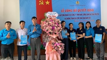 Lễ công bố quyết định thành lập công đoàn cơ sở Công ty TNHH Năng lượng xanh Bảo Châu Phú Yên