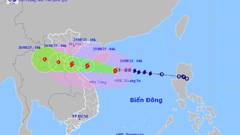 Bão số 5 giật cấp 15 hướng vào Bắc Trung Bộ, Hải Phòng cảnh báo mưa lớn và gió mạnh