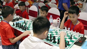 Hơn 560 kỳ thủ tham gia Giải Cờ vua Thiếu niên, nhi đồng Nghệ An mở rộng lần thứ I