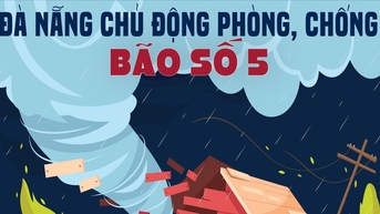 ទីក្រុង Da Nang ការពារ និងទប់ទល់នឹងព្យុះទី៥យ៉ាងសកម្ម
