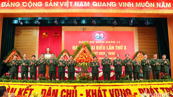 Thượng tướng Lê Huy Vịnh dự chỉ đạo Đại hội Đảng bộ Binh đoàn 12, nhiệm kỳ 2025-2030