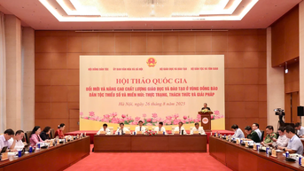 Đồng chí Vũ Thị Hiền Hạnh - Phó Chủ tịch UBND tỉnh Lào Cai tham dự Hội thảo quốc gia “Đổi mới và nâng cao chất lượng giáo dục, đào tạo ở vùng dân tộc thiểu số"