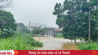 Mực nước sông Cầu Chày dâng cao, phát lệnh báo động III