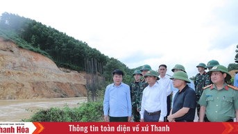 Bí thư Tỉnh ủy Nguyễn Doãn Anh kiểm tra một số địa điểm nước dâng, chia cắt cục bộ