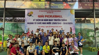SỞ NỘI VỤ TỔ CHỨC GIẢI PICKLEBALL CHÀO MỪNG KỶ NIỆM 80 NĂM NGÀY TRUYỀN THỐNG NGÀNH TỔ CHỨC NHÀ NƯỚC (28/8/1945 - 28/8/2025)
