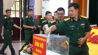 Bộ Chỉ huy quân sự tỉnh Gia Lai phát động chương trình ủng hộ nhân dân Cuba