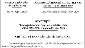 Phê duyệt điều chỉnh Quy hoạch tỉnh Bắc Ninh thời kỳ 2021 - 2030, tầm nhìn đến năm 2050