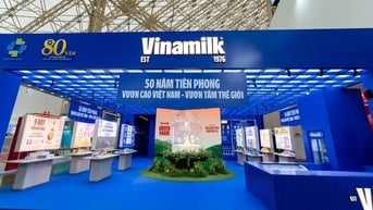 Gian hàng của Vinamilk tạo dấu ấn nổi bật tại Triển lãm Thành tựu đất nước