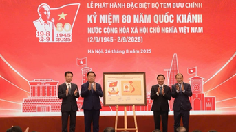 Phát hành bộ tem bưu chính đặc biệt kỷ niệm 80 năm Quốc khánh