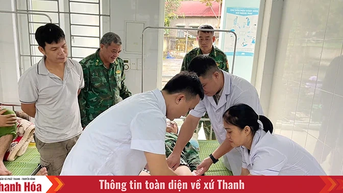 ចុះសួរសុខទុក្ខ និងលើកទឹកចិត្តដល់មន្ត្រីប៉ុស្តិ៍ការពារព្រំដែន ហៀង គៀត ដែលរងរបួសពេលបំពេញភារកិច្ច