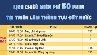 9월 2일 베트남 80년 개발 여정을 재현한 50편의 영화 무료 상영