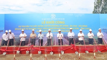 Khởi công xây dựng trục đường Mỹ Đình- Ba Sao- Bái Đính