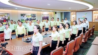 Lễ chào cờ tại Công ty Cổ phần Tập đoàn ThaiBinh Seed