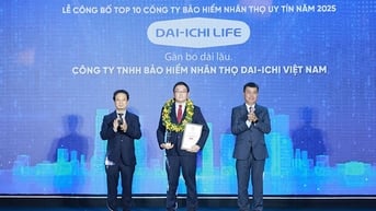Dai-ichi Việt Nam vào Top 10 công ty bảo hiểm nhân thọ uy tín 2025