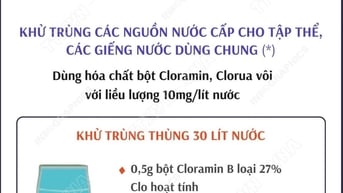 Xử lý nước ăn, uống mùa mưa lũ: Cách làm trong, khử trùng nước bằng hóa chất