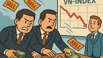 Nhóm nào 'xả hàng' phiên VN-Index như tàu lượn, thanh khoản 86.000 tỉ đồng?