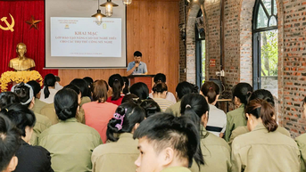 Sở Công Thương Ninh Bình tổ chức lớp Đào tạo nâng cao tay nghề thêu cho các thợ thủ công
