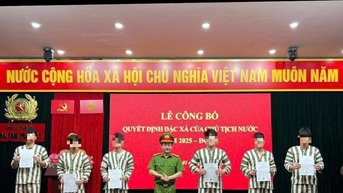 Công an Hà Nội công bố quyết định đặc xá cho 176 phạm nhân
