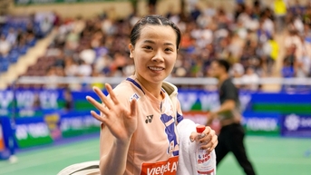 កីឡាករ Nguyen Thuy Linh បានជោគជ័យ "ប្រមូលបំណុល" ពីកីឡាករវាយកូនបាល់តៃវ៉ាន់ Liang Ting-yu