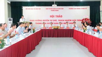 Định hướng quyền tự chủ, trách nhiệm giải trình trong các cơ sở giáo dục nghề nghiệp